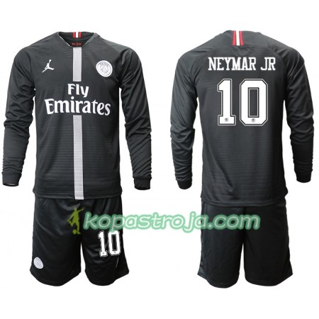 Billiga Fotbollströjor Paris Saint-Germain NEYMAR JR 10 Jodan Svart Barn Tredje tröja 2018/19 Långärmad